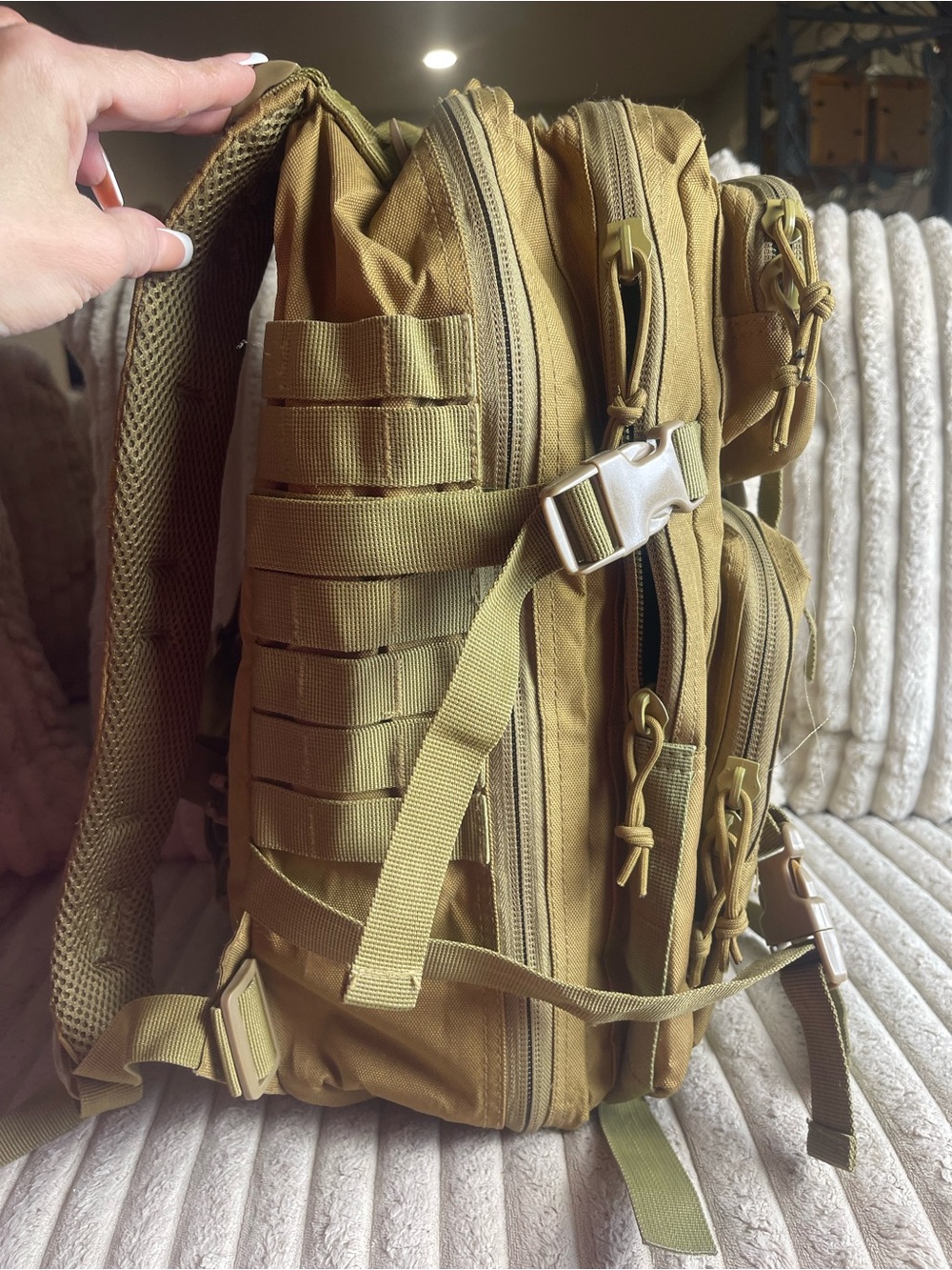 Tactical Military Backpack Coyote Tan MOLLE 3-Day Assault Rucksack Bag - Picture 2 of 7
